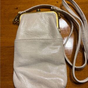 Hobo Iridescent Cream Leather Crossbody Bag